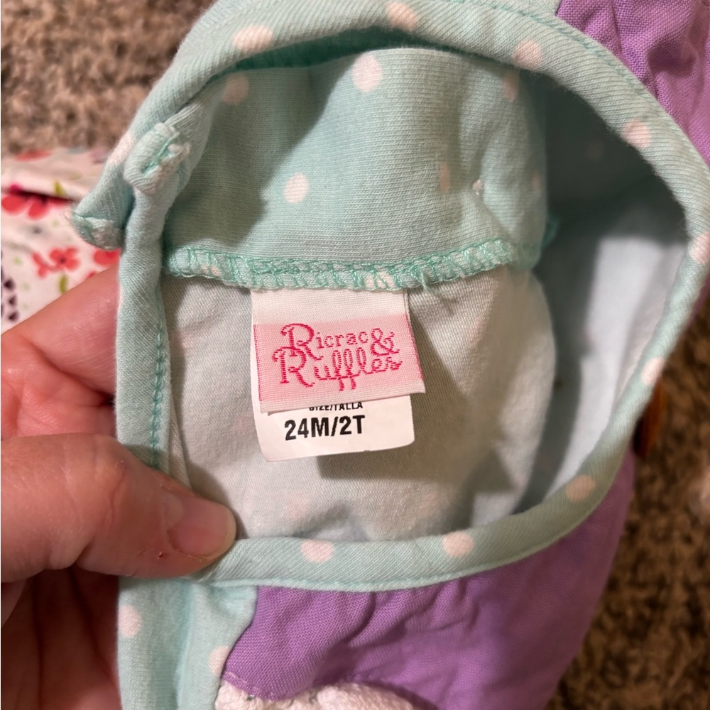 Floral Kids Bodysuit with Purple Accents - Picture 5 of 5